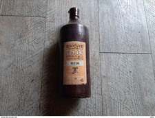 ancienne bouteille d'encre bleue stylographique grès pleine éric cachet bureau