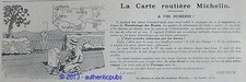 PUBLICITE MICHELIN PNEU CARTE ROUTIERE GUIDE BIBENDUM SIGNE COUSYN DE 1921 AD