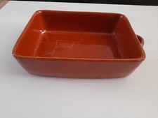 Plat à four en terre cuite rectangulaire