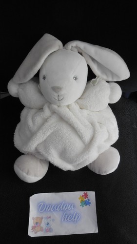 Doudou peluche lapin blanc - peluche,