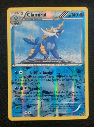 Carte pokémon clamiral holo - :,