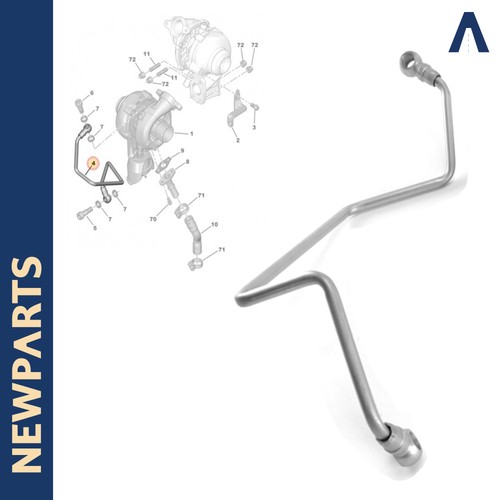 Tuyau alimentation huile turbo - tuyau,