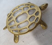 Rare ancien repose plat "tortue" en bronze massif 