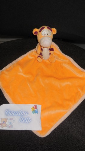 Doudou plat tigrou orange - doudou,