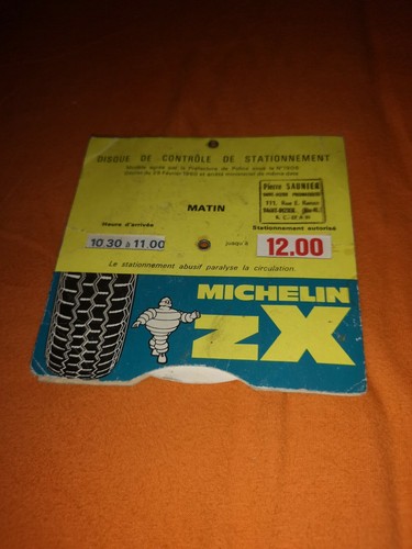 Disque stationnement michelin - disque,