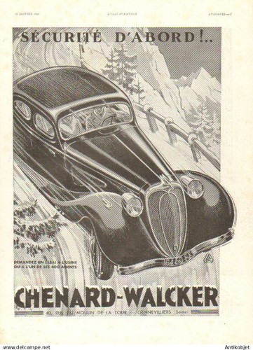 Publicite auto chenard - publicite,