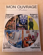 MON OUVRAGE Madame N°254  1970  mode fashion tricot tissage French women mag