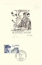 Epreuve Artiste  WWII Marechal De Lattre de Tassigny