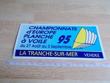 Autocollant CHAMPIONNAT D'EUROPE PLANCHE A VOILE 95 - LA TRANCHE SUR MER -VENDÉE