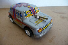 space missile car tin toy