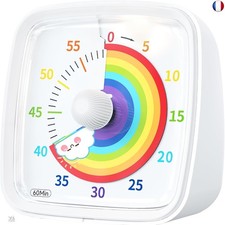 Yunbaoit Visual Timer for Kids and Adults 60 Minute Countdown Timer with Silent