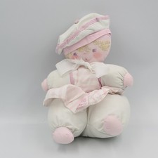Ancien doudou poupée robe rose béret marin COROLLE - 29236