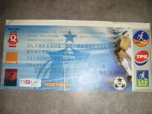 Ticket football marseille - ticket,