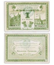 1 FRANC 1915 CAEN HONFLEUR /