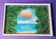 Spray Art - Papier photo sous cadre : Tropical Beach