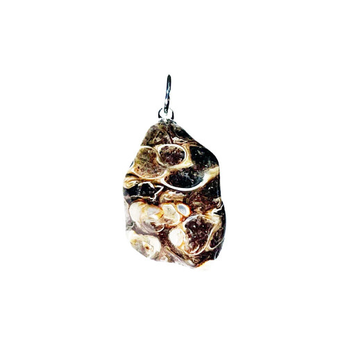 Pendentif agate fossile - agate,