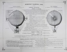 LAHENS, Edmond Navigation aérienne et aérostat dirigeable.