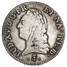 France écu 1771 Béarn Louis XV à la vieille tête Pau Argent monnaie royale  