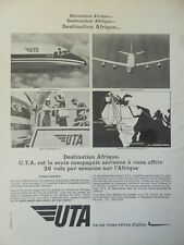6/1967 PUB COMPAGNIE AERIENNE UTA AIRLINE AFRIQUE DC-8 AIRLINER FRENCH AD