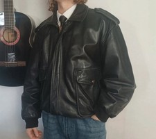 Blouson en cuir noir Mac Douglas XL