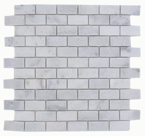Mosaique marbre brick blanc - mosaique,