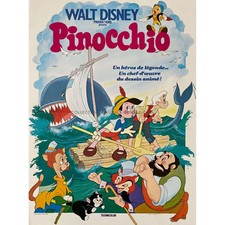 PINOCCHIO Affiche de film  - 40x54 cm. - 1940/R1970 - Mel Blanc, Disney