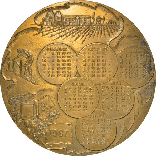 France médaille calendrier - médaille,,