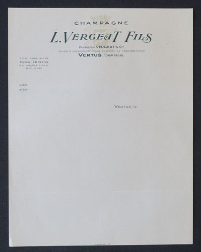 Lettre vierge champagne - lettre,
