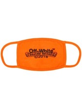 CHROME HEARTS x OFFWHITE Logo Mask Print orange fluo mask