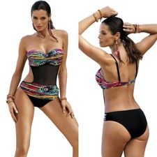 Maillot de Bain Sexy Femme Marko MELANIA 1 Pièce Effet 2 Trikini - Taille XL