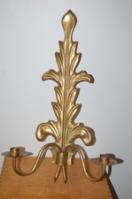 Lampe applique murale  2 feux  en métal  doré ou bougeoir , à suspendre , déco