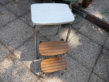 Ancien tabouret transformable,formica,tube chromé,1960-70