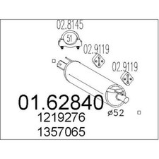 MTS Silencieux Pour Volvo 240