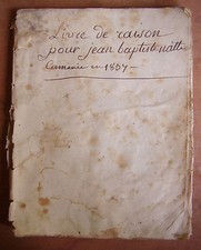 "LIVRE DE RAISON" MANUSCRIT 1834 / REGION DE DIGNE