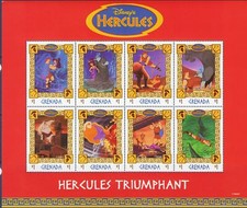 Grenade 1998 Disney Hercules Megara Film Catroons Animation sht MNH