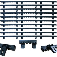 Kit 10 pcs Crémaillère INDEM portail coulissant 1Mt M4 nylon et âme en acier