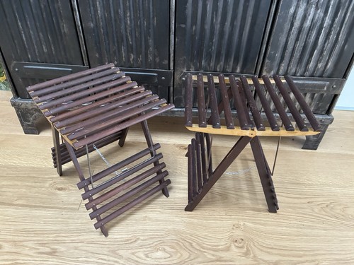 Paire tabourets pliants en - de,