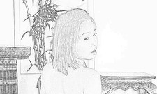 COULEUR Lot 12 Photos Charme Pinup Artistique Art Femme 7073 COUPLE ASIAN