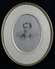 Napoléon III / Portrait signé de Cazenave ; dessin ancien à la mine de plomb