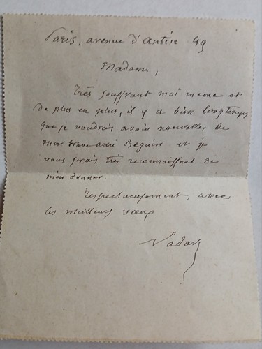 Carte lettre autographe - lettre,