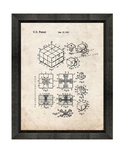 Rubik cube patent print old - print,