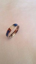Bague inka bleue acier argent