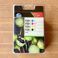 HP 920 XL Pack 4 Cartouches d'Encre Noire Cyan Magenta Jaune Original !