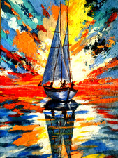 Tableau original Voilier en