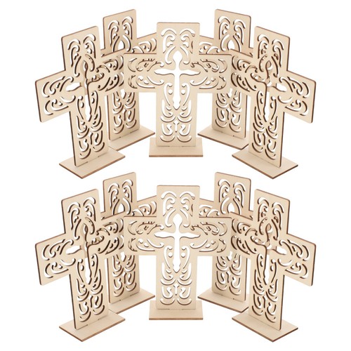 Ornement croix bois 10 - ,
