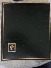 classeur vert  ( à vis )  pour timbres 30 pages intérieures noires a bandes