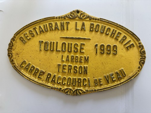 Ancienne plaque restaurant - plaque, la