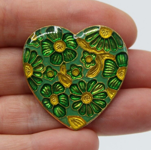 Broche vintage coeur - broche, en