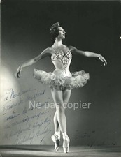 MICHELINE BARDIN 1953 danse ballet Opéra signé photo 23 x 18 cm par Serge LIDO