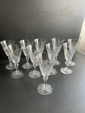 Lot de 10 Verres À Vin Blanc En Cristal Baccarat
